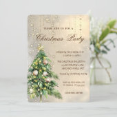 Invitation Noël Arbre Coquillages Fête de Noël (Debout devant)