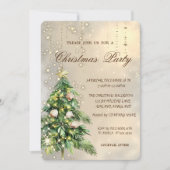 Invitation Noël Arbre Coquillages Fête de Noël (Devant)