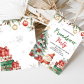 Invitation Noël Arbre d'hiver Amies Fête