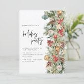 Invitation Noël Arbre Fête Dîner  (Debout devant)