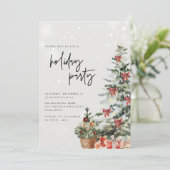 Invitation Noël Arbre Fête Fête Fête moderne Noël (Debout devant)