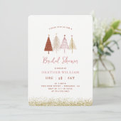 Invitation Noël Arbre hiver Wonderland Fête des mariées (Debout devant)