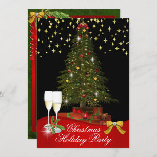 Invitation Noël Arbre Noël Fête