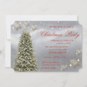 Invitation Noël Arbre Snowflakes, Fête de Noël d'entreprise (Devant)
