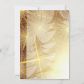 Invitation Noël Arbres d'or modernes Mariage chrétien (Dos)