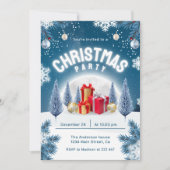 Invitation Noël Arbres Noël (Devant)