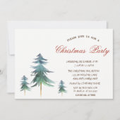 Invitation Noël Arbres Red Corporate Noël Party (Devant)