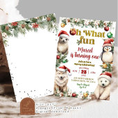 Invitation Noël Arctic Animaux Amusants Anniversaire Invitati