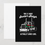 Invitation Noël Asphalt Cowboy Trucker Truck Driver Cadeau (Devant / Derrière)