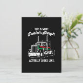 Invitation Noël Asphalt Cowboy Trucker Truck Driver Cadeau (Debout devant)