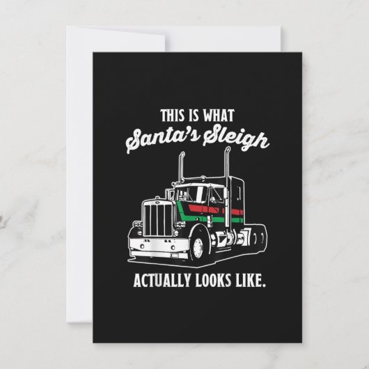 Invitation Noël Asphalt Cowboy Trucker Truck Driver Cadeau (Devant)