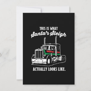 Invitation Noël Asphalt Cowboy Trucker Truck Driver Cadeau