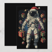 Invitation Noël Astronaute de Noël (Devant / Derrière)