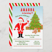 Invitation Noël au Père Noël Fête d'anniversaire (Devant / Derrière)