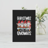 Invitation Noël Avec Mes Gnomes Drôle Rouge Gnome Hommes Noël (Debout devant)