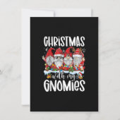 Invitation Noël Avec Mes Gnomes Drôle Rouge Gnome Hommes Noël (Devant)