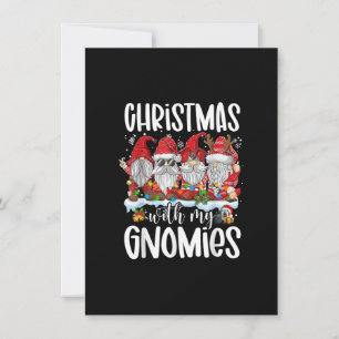 Invitation Noël Avec Mes Gnomes Drôle Rouge Gnome Hommes Noël