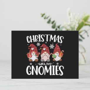Invitation Noël Avec Mes Gnomies Buffalo Red Plaid Gnome
