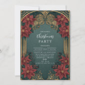 Invitation Noël Baroque Émeraude (Devant)