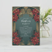 Invitation Noël Baroque Émeraude (Debout devant)