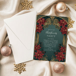Invitation Noël Baroque Émeraude