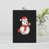 Invitation Noël Baseball Snowman Baseball Maman Fantastique N (Debout devant)