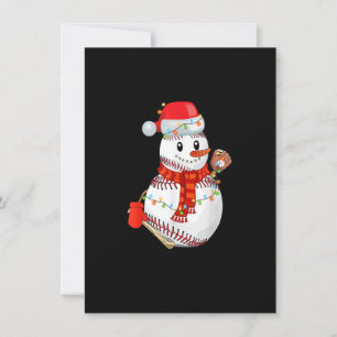 Invitation Noël Baseball Snowman Baseball Maman Fantastique N