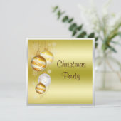 Invitation Noël Baubles & Étoiles Fête de Noël (Debout devant)