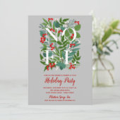 Invitation NOEL Berries Fête de Noël verte (Debout devant)