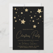 Invitation Noël Black Gold Star (Devant)