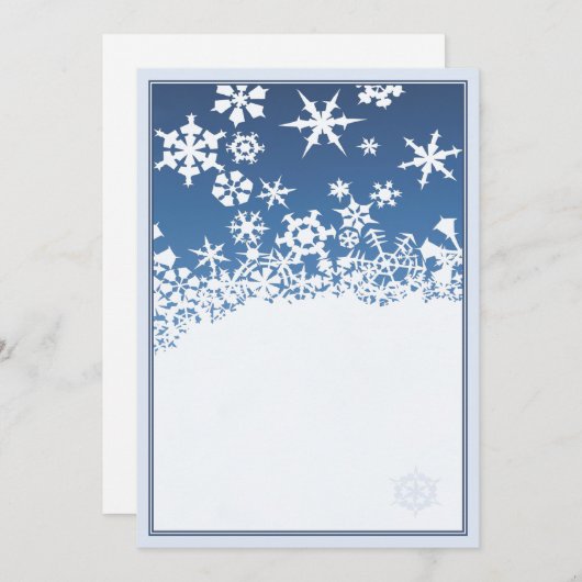 Invitation Noël blanc © (Devant / Derrière)