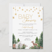 Invitation Noël blanc Baby shower neutre genre classique (Devant)