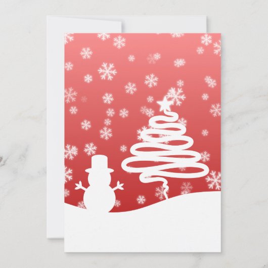 Invitation Noël blanc Rudolph le renne à nez rouge (Dos)