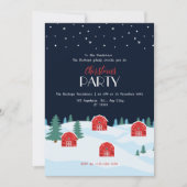 Invitation Noël Blanc Rustique (Devant)