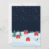Invitation Noël Blanc Rustique (Dos)