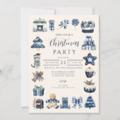 Invitation Noël Bleu Cosy (Devant)