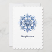 Invitation Noël bleu et blanc (Dos)