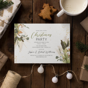 Invitation Noël bohème aquarelle Fête de vacances