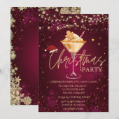 Invitation Noël Boire pain d'épices Cookie Rouge Noël (Devant / Derrière)