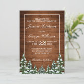 Invitation Noël Bois & Pays de Forêt Mariage Anniversaire de (Debout devant)