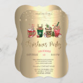 Invitation Noël Boissons Noël Compagnie Fête (Devant / Derrière)