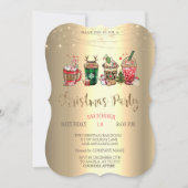 Invitation Noël Boissons Noël Compagnie Fête (Devant)