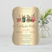 Invitation Noël Boissons Noël Compagnie Fête (Debout devant)