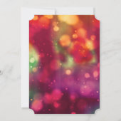 Invitation Noël Bokeh Gold Parties scintillant  Étincelle Inv (Dos)