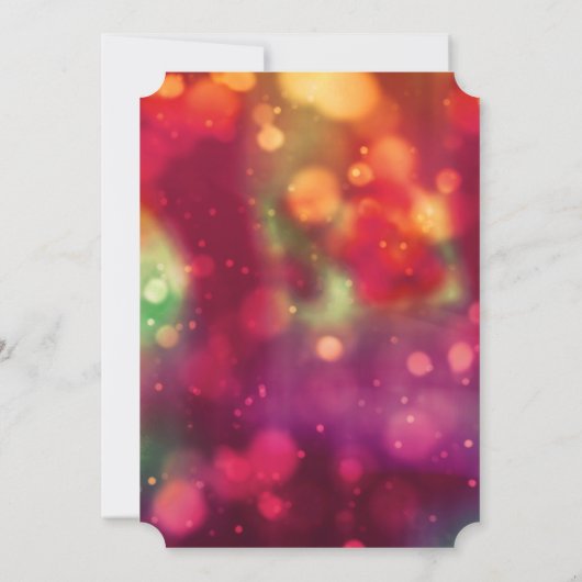 Invitation Noël Bokeh Gold Parties scintillant Étincelle Inv (Dos)