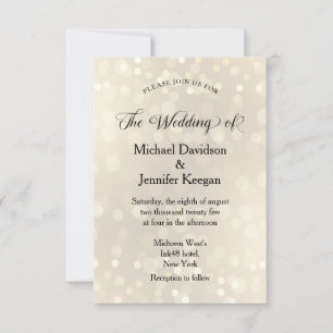Invitation Noël bokeh lumières arrière - plan mariage