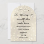 Invitation Noël bokeh lumières arrière - plan mariage (Devant)