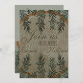 Invitation Noël botanique élégant (Devant / Derrière)