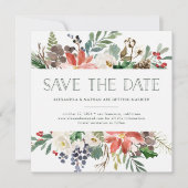 Invitation Noël botanique | Fleurissement des Fêtes Enregistr (Devant)