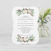 Invitation Noël botanique | Floral Holiday Mariage (Debout devant)